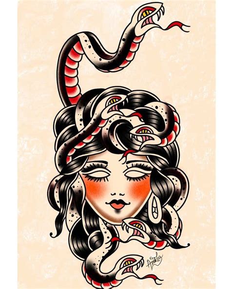 traditional medusa tattoos.